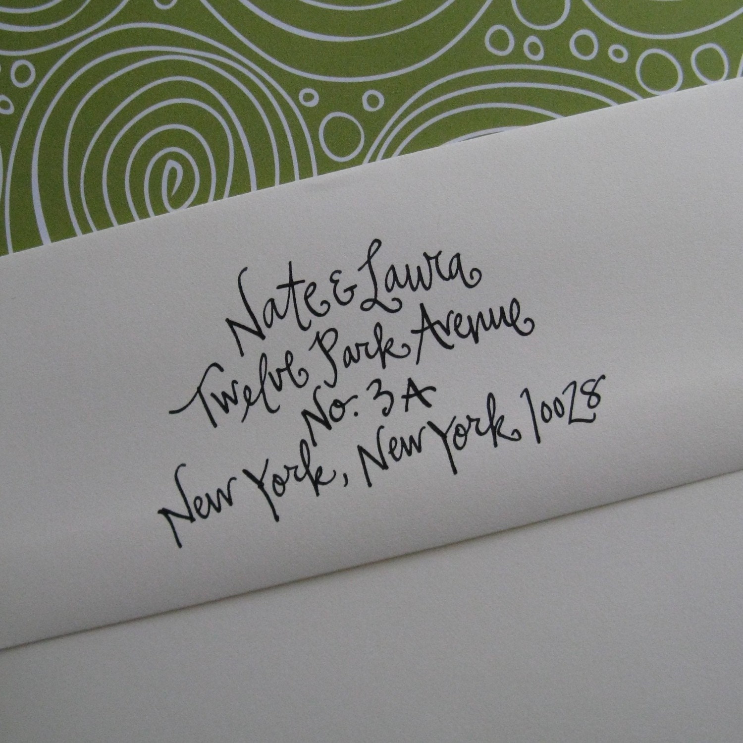 Wedding Vintage Address Stamp (Polymer with Wood Handle)