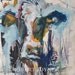 Original Modern Abstract Cow Painting. Save 15 percent off ALL paintings through March.