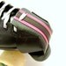 Black leather Skate Snout toe guards with Pink Pivot Stripes