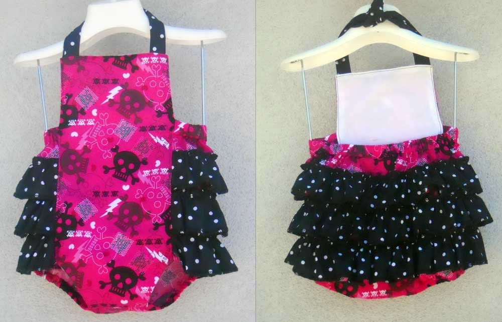Punk Rock Ruffle Butt Romper