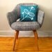 Pillow - Honeysuckle - Teal Blue - FEATURED ON FRONT PAGE OF ETSY