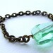 Chunky chain bracelet, Peridot green chunky stone chain bracelet, Peridot Green stone bracelet