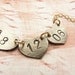 Personalized date necklace, custom graduation date, baby birth date new mom heart necklace, anniversary date