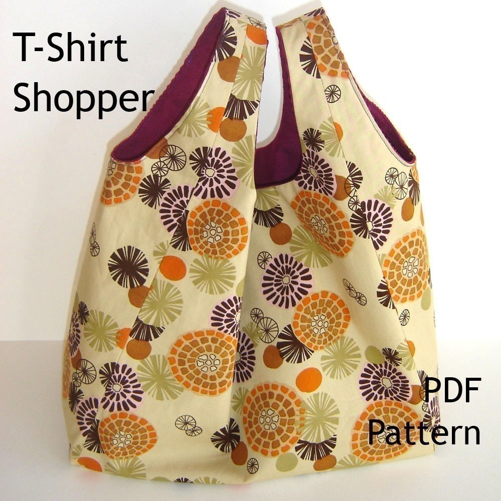 REVERSIBLE T-SHIRT SHOPPER - PDF Bag Pattern