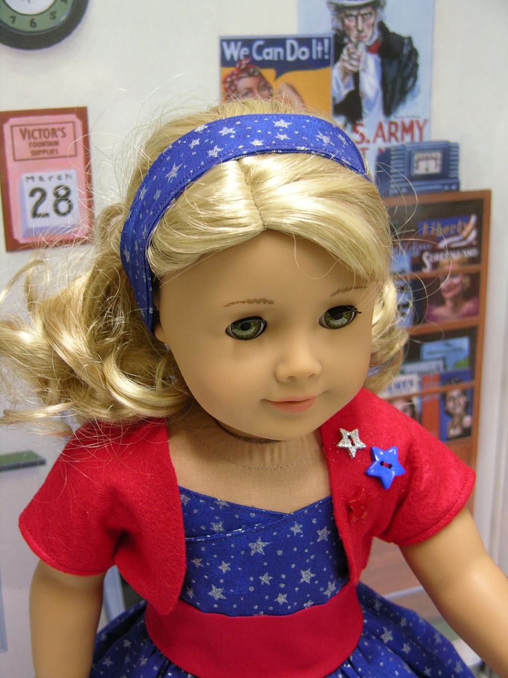 Star Spangled Dress for American Girl doll