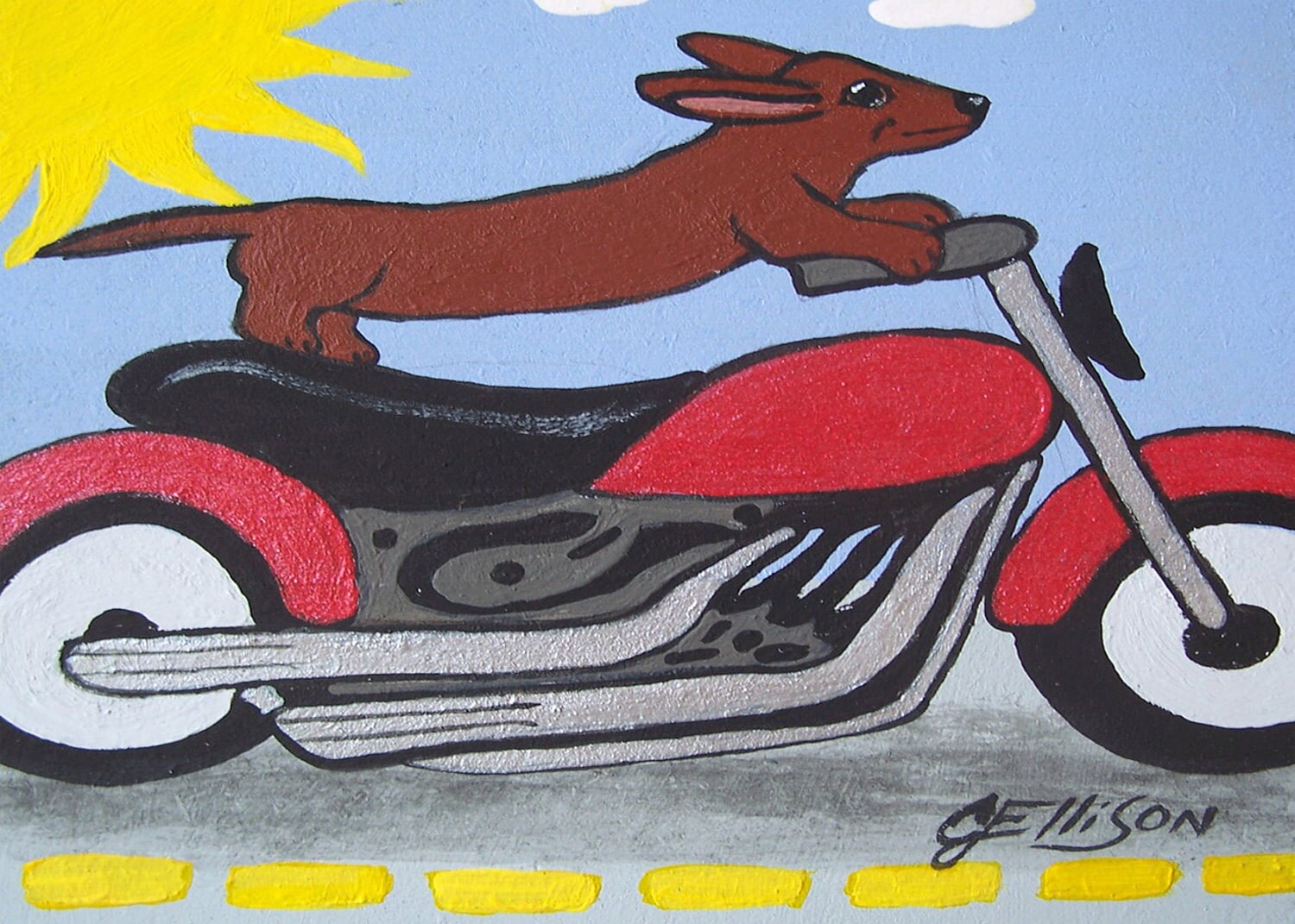 Animal Riding Motorcycle