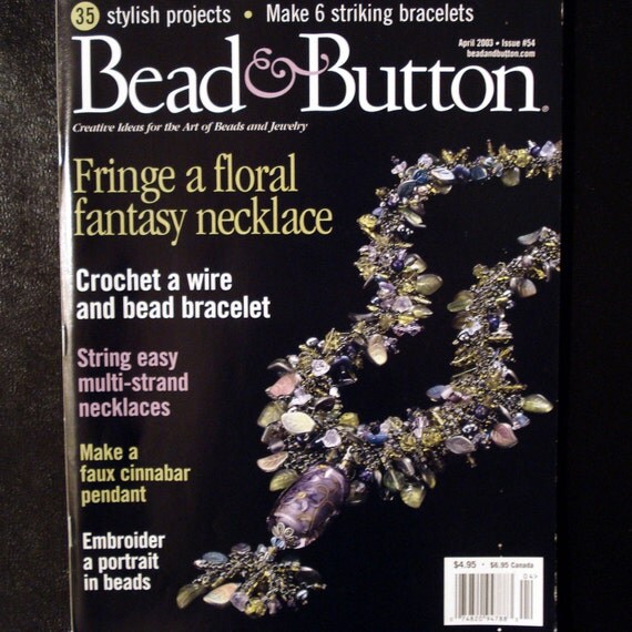 BEAD and BUTTON MAGAZINE April 2003 back issue by thelonebeader