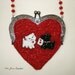 Final Payment for Custom Order: Beaded Heart-Shaped Purse w/ Cat & Dog (Reserved)