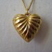 Gold Puffy Heart - necklace