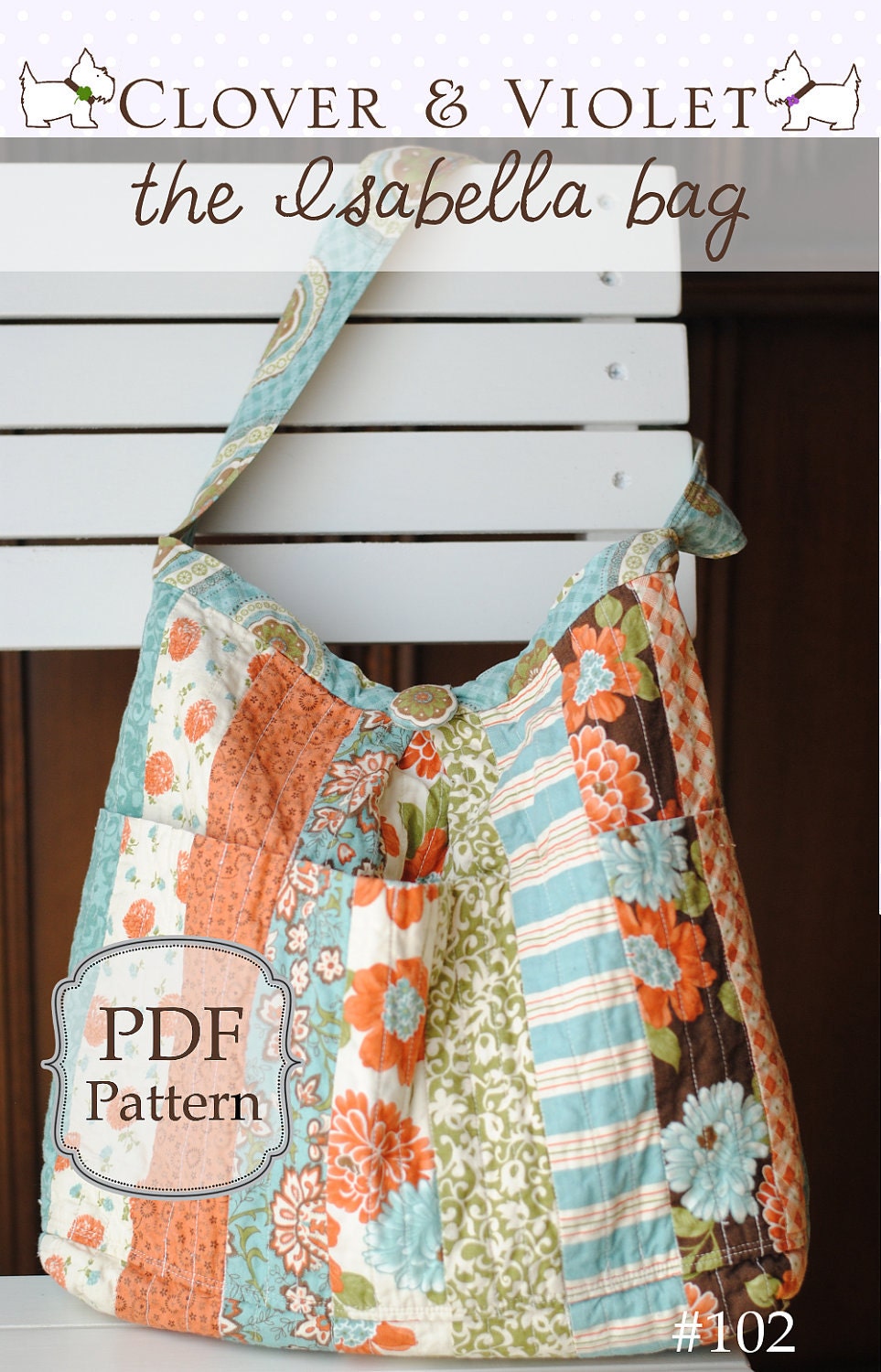 the Isabella diaper or travel bag - reversible (pdf sewing pattern)