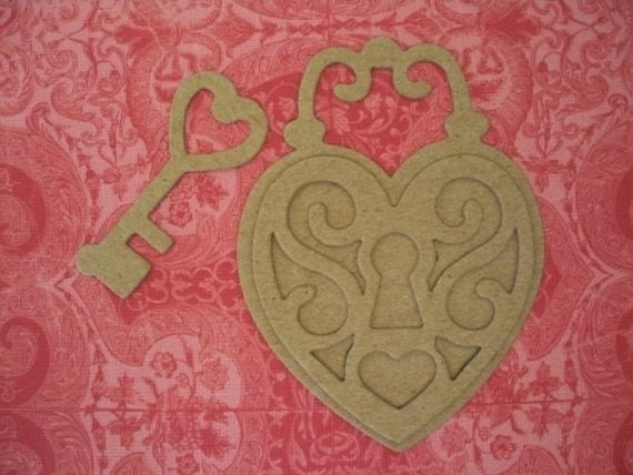9 - Chipboard Beautiful Locket Die Cut Heavyweight 38pts (store quality) Set of 9 Pieces by Annie42