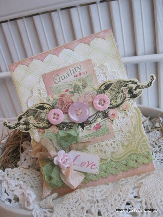 shabby chic button card trio of buttons by cherrysjubileecards shabby chic button card trio of buttons by cherrysjubileecards