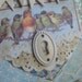 shabby chic birds on a branch JOY banner key hole hydrangia heart handmade card