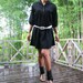 SALE...Lost in time...Black linen M-XL