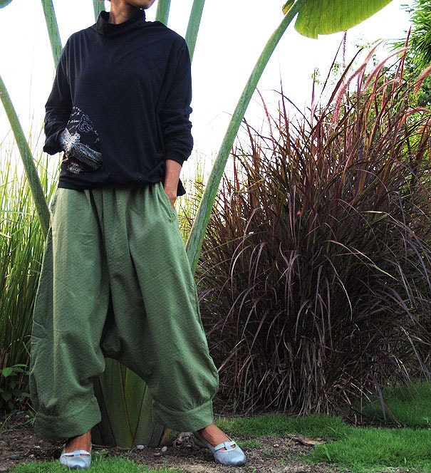 Leisure pants...Moss green (S-L)
