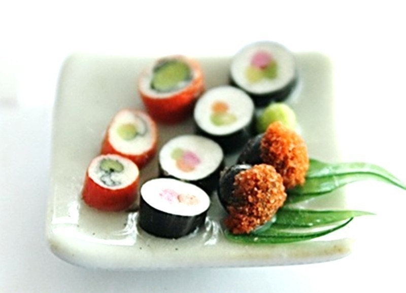 Miniature foods, Japanese Sushi dish Clay Crafts, 1 pcs