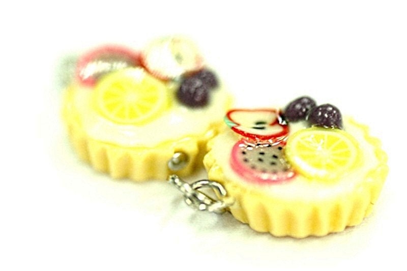 Miniature Polymer Clay Foods Charm Beaded Jewelry