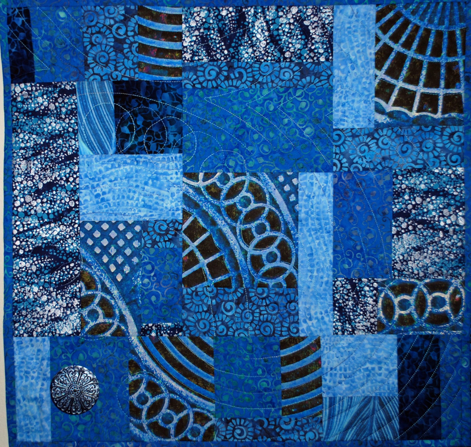 The Blues Quilt Wall Hanging - ForComfortQuilts