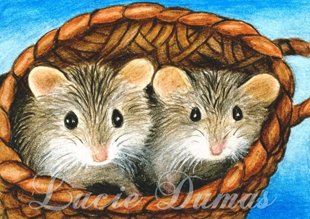 ACEO art print Hamster 6 by Lucie Dumas