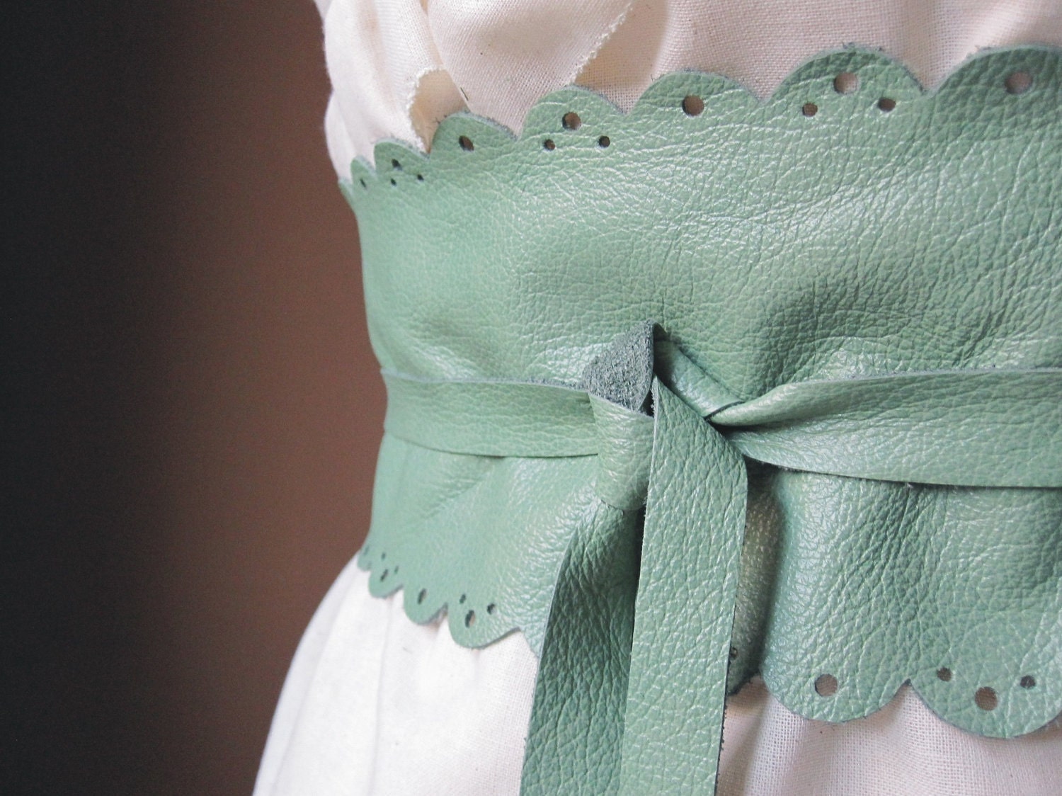 My favourite - Mint / Seafoam Leather Obi Belt