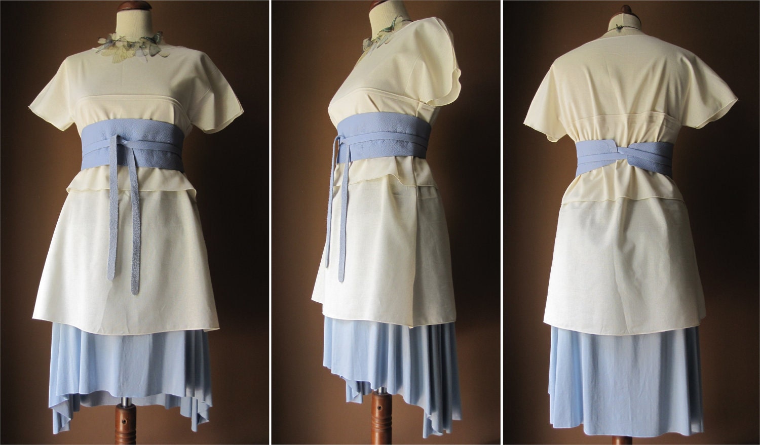 Perfect - Women Outfit in Sky Blue / Lilac and Ivory