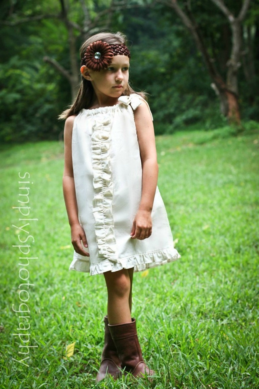Sweetest Simplicities Girls Ruffle Dress Available in sizes Newborn to 10Y
