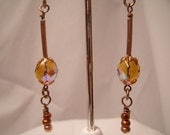 Earrings - Vintage Inspired Style Copper Dangles