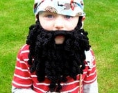 Instant Download PDF Crochet Pattern  Pirate Beard/ Bearded Lady pattern for child/adult sizes