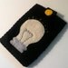 Lightbulb iPhone/iPod Gadget Black Felt Case