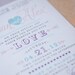 Vintage Carnival Wedding Invitation, country wedding, fun, heart, monogram invitation with bakers twine and flag band-