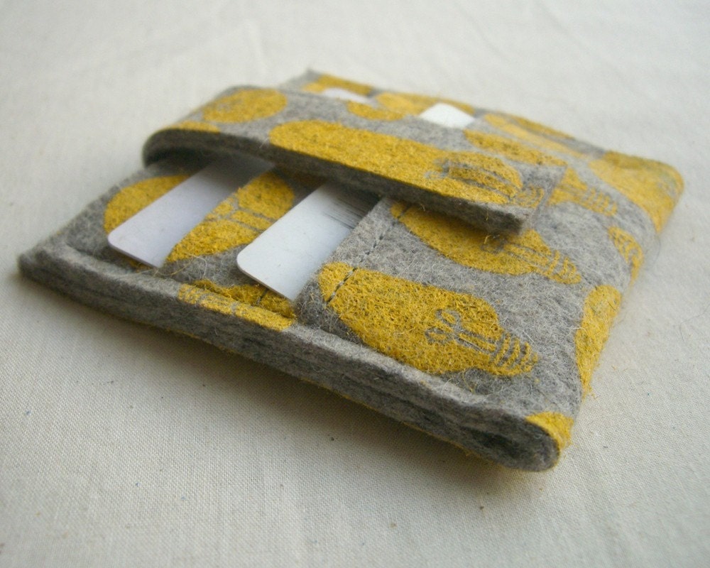 Bright Idea Wallet - Industrial Felt with Magnetic Clasp