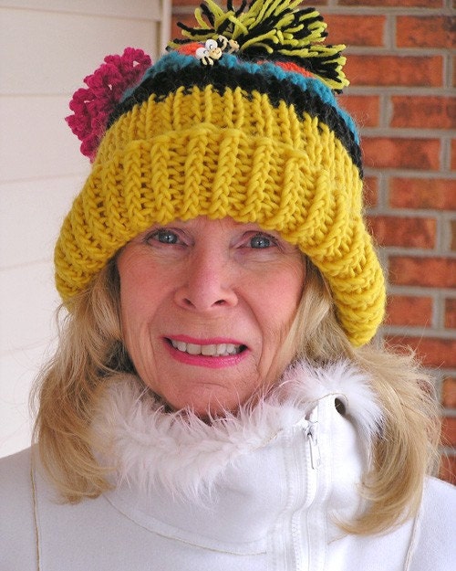 SALE Knitted Barn Hat - Bees In Her Bonnet