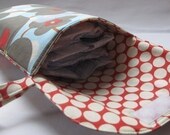 Diaper Wristlet in Amy Butler Linen Morning Glory and Full Moon Cherry (see shop annc. for free shipping offer)