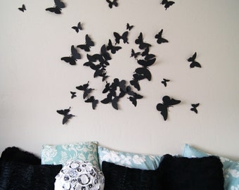 ON SALE 200 3D Butterfly Wall Art Circle Burst