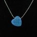 Heart shape Opal Charm with Sterling Silver Chain Necklace