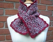 Keyhole Scarf, Cotton, Rose, Cranberry or Plum