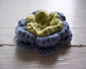 Bohemian Blossoms...Organic Cotton Crochet Flower Barrette