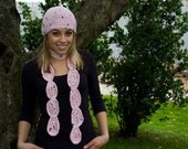 Hat and Scarf, Light Pink, Cottony Soft