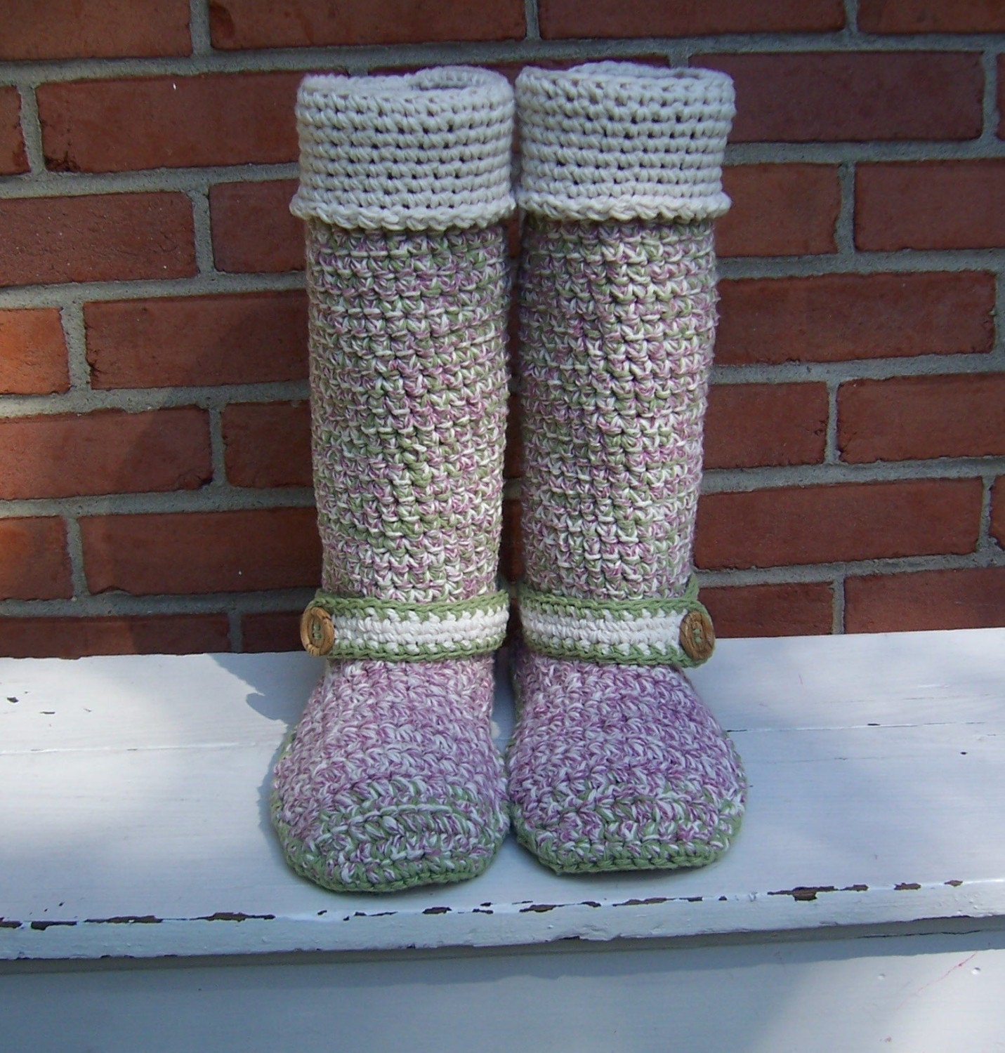 Crochet Boots, Women's Size 9, CLEARANCE