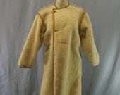 60's hippie military fleece coat. Medium, Large.