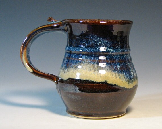 Coffee mug ceramic tea stoneware glazed in by hughespottery
