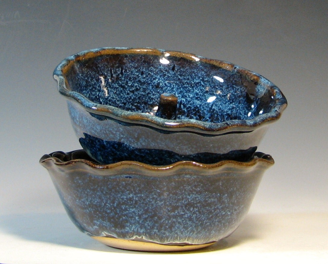 Apple baker stoneware set of 2 kitchen bakeware by hughespottery