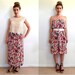 SALE 80s skirt- Maxi Skirt - Floral Skirt- Grunge Skirt - Midi Skirt