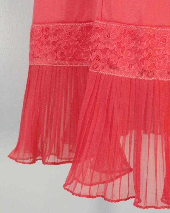 Scarlet Red Vintage Half Slip with Lace and by VintageRepeats