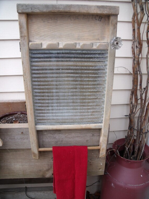anTiQue primiTive Large gLass WASHBOARD by anTiQues2uniQues