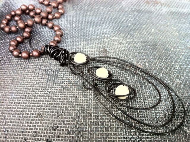 I CAN FLY Wing Necklace with Vintage Elements from Cherish Designs by Kris Lanae