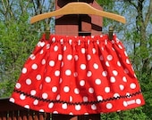 Little Girls skirt - Minnie Skirt - available sizes 1, 2, 3, 4, and 5