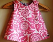 Swing Top in Joel Dewberry Heirloom Blockprint in pink - available in toddler girls sizes 1, 2, 3, and 4 - bold print