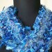 Hand Knit BLUE-tiful Scarf Wrap
