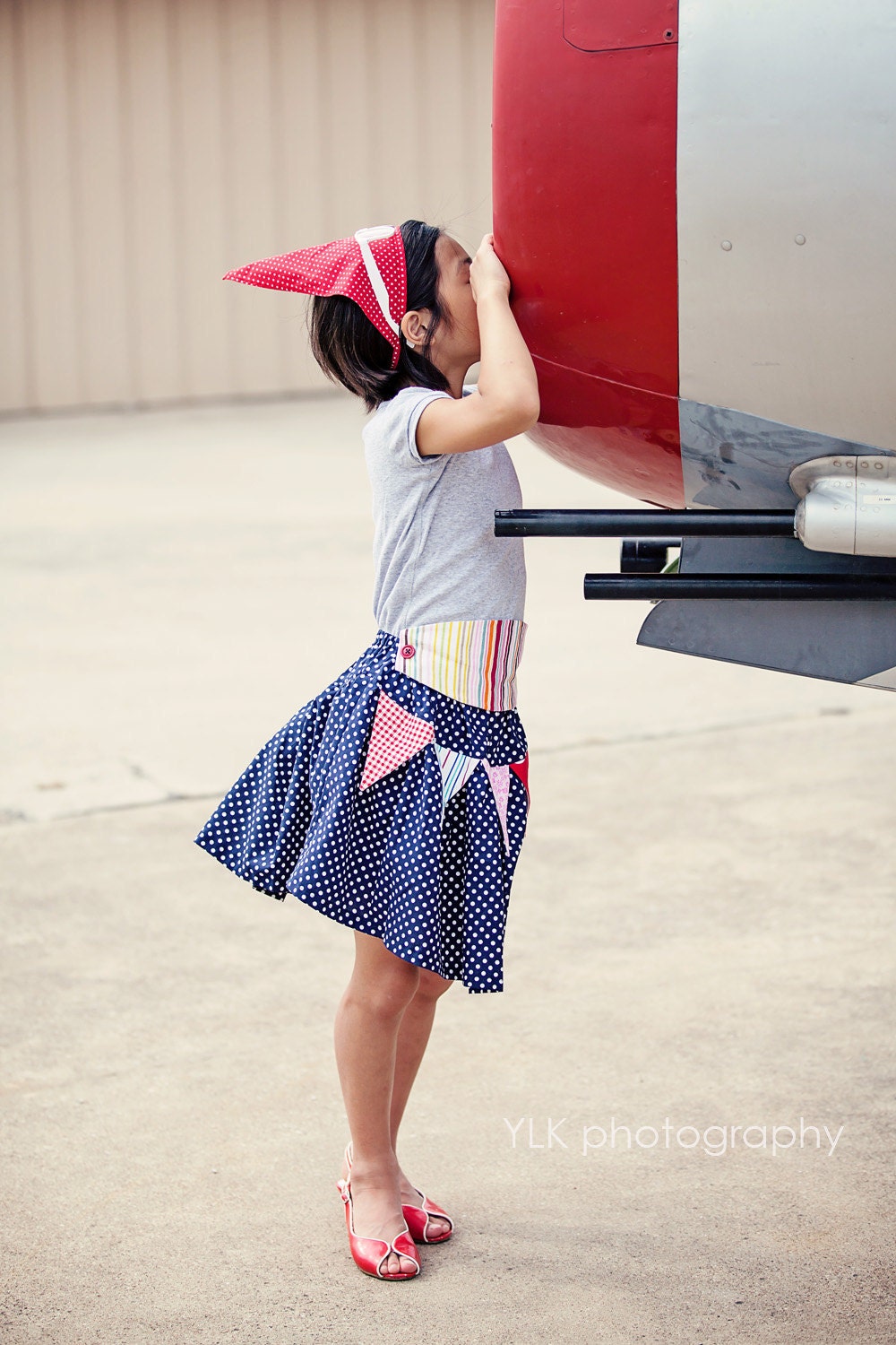 Girls BANNER DAY Pennant Flag Skirt with Cummerbund... Sizes 2T through 12
